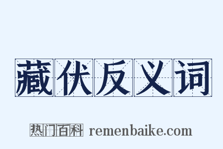 藏伏反义词是什么意思的图片